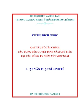 Các yếu tố tài chính ảnh hưởng đến quyết định nắm giữ