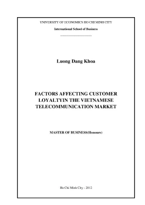 Yếu tố ảnh hưởng đến lòng trung thành của khách hàng