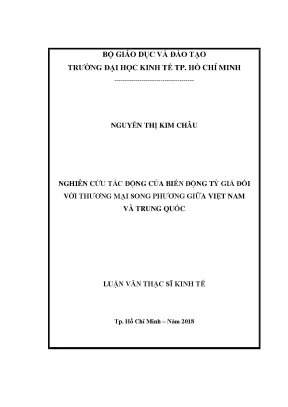 Luận văn: Tác động tỷ giá đến thương mại Việt - Trung