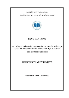 Giải pháp hoàn thiện quản trị nguồn nhân lực tại công ty