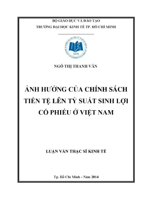 Chính sách tiền tệ ảnh hưởng đến sinh lợi cổ phiếu VN