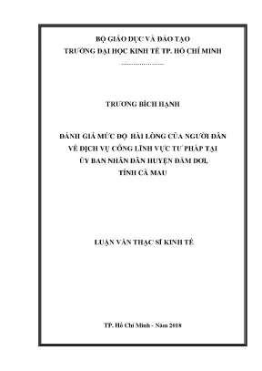 Đánh Giá Mức Độ Hài Lòng Của Người Dân Về Dịch Vụ Công