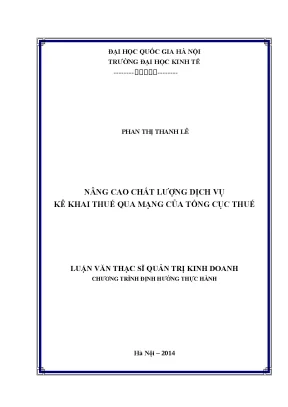 Nâng cao chất lượng dịch vụ kê khai thuế trực tuyến tại