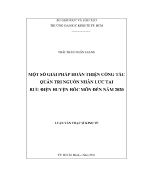 Giải pháp hoàn thiện quản trị nguồn nhân lực tại Bưu