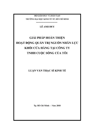 Luận văn quản trị nhân lực chuỗi cửa hàng (UEH)