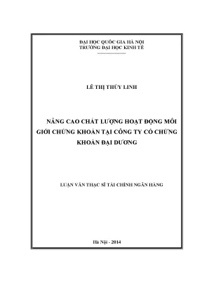 Nâng cao chất lượng môi giới chứng khoán tại OCS