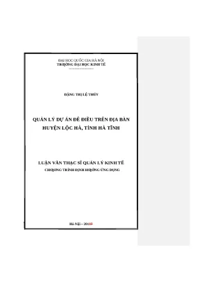 Quản Lý Dự Án Đê Điều Tại Huyện Lộc Hà, Tỉnh Hà Tĩnh