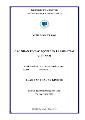 Các yếu tố ảnh hưởng đến lãi suất tại Việt Nam