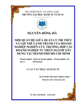 Mối Quan Hệ Giữa Quản Lý Tri Thức và Lợi Thế Cạnh Tranh
