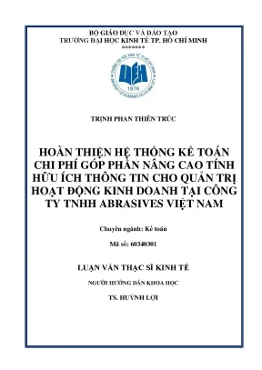 Nâng cao tính hữu ích thông tin kế toán chi phí tại Công