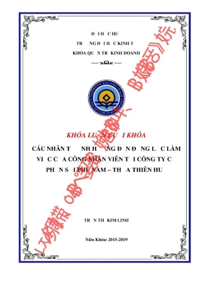Các yếu tố ảnh hưởng đến động lực làm việc của công nhân