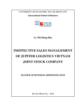 Quản lý bán hàng không hiệu quả tại Công ty Cổ phần