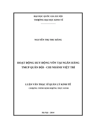 Nâng cao hiệu quả huy động vốn tại ngân hàng TMCP Quân