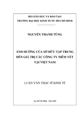 Ảnh Hưởng Của Sở Hữu Tập Trung Đến Giá Trị Công Ty Niêm