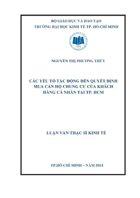 Các yếu tố ảnh hưởng đến quyết định mua căn hộ chung cư