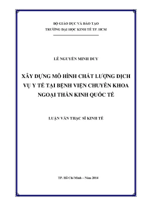 Mô Hình Chất Lượng Dịch Vụ Y Tế Tại Bệnh Viện Chuyên