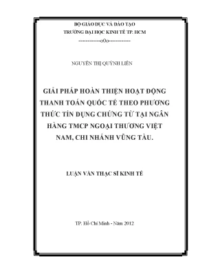 Giải pháp hoàn thiện thanh toán quốc tế tại Vietcombank