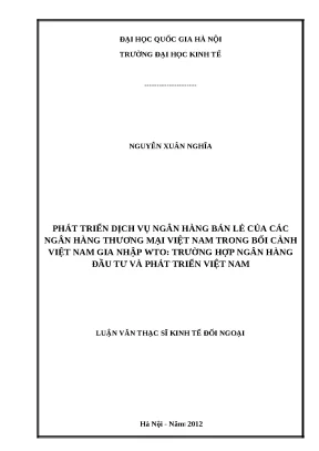 Phát triển dịch vụ ngân hàng bán lẻ của BIDV trong bối