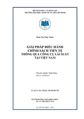 Giải pháp điều hành chính sách tiền tệ qua lãi suất tại