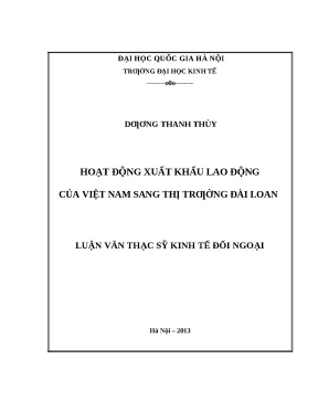 Hoạt động xuất khẩu lao động Việt Nam sang Đài Loan: