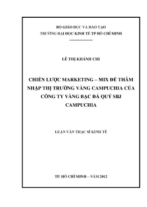 Chiến lược Marketing Mix của SBJ Campuchia trong Thị