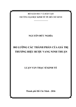 Giá trị thương hiệu rượu vang Ninh Thuận (Luận văn thạc sĩ)