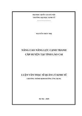 Nâng cao năng lực cạnh tranh cấp huyện tại Lào Cai