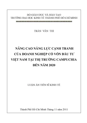 Nâng cao năng lực cạnh tranh của doanh nghiệp Việt Nam