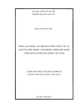 Nâng Cao Năng Lực Đội Ngũ Công Chức Văn Phòng Chính Phủ