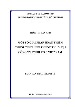 Giải pháp tối ưu chuỗi cung ứng thuốc thú y tại Công ty