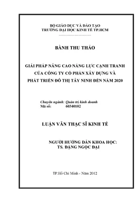Giải pháp nâng cao năng lực cạnh tranh cho Công ty Cổ