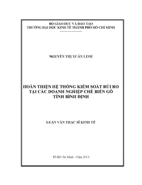 Hoàn thiện hệ thống kiểm soát rủi ro cho doanh nghiệp