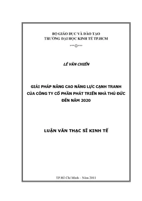 Luận văn nâng cao năng lực cạnh tranh Nhà Thủ Đức