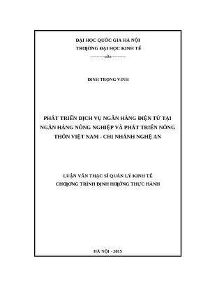 Phát Triển Dịch Vụ Ngân Hàng Điện Tử Tại Agribank Nghệ An