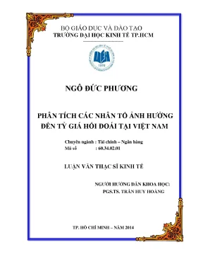 Luận văn: Các nhân tố ảnh hưởng đến tỷ giá tại Việt Nam