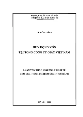Nâng cao hiệu quả huy động vốn tại Tổng công ty Giấy
