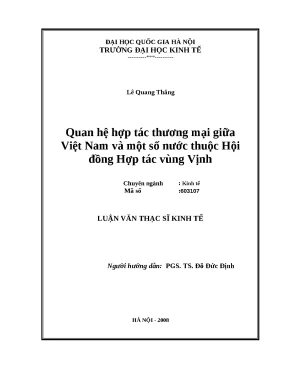 Hợp tác thương mại Việt Nam và các nước GCC: Cơ hội và