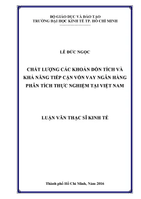 Phân Tích Chất Lượng Khoản Dồn Tích và Khả Năng Tiếp Cận