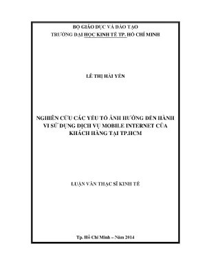 Nghiên cứu hành vi sử dụng dịch vụ mobile internet tại