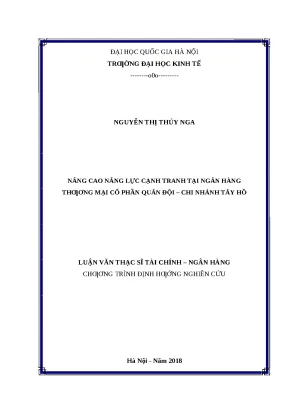Nâng Cao Năng Lực Cạnh Tranh Ngân Hàng TMCP Quân Đội Chi