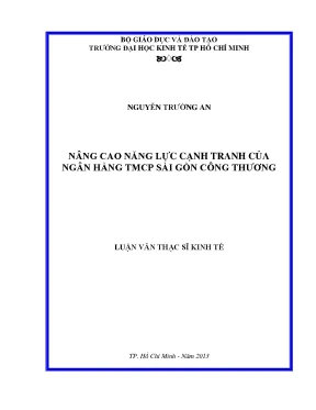 Luận văn: Nâng cao năng lực cạnh tranh Saigonbank