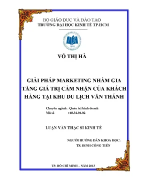 Giải pháp marketing tăng giá trị cảm nhận khách hàng tại