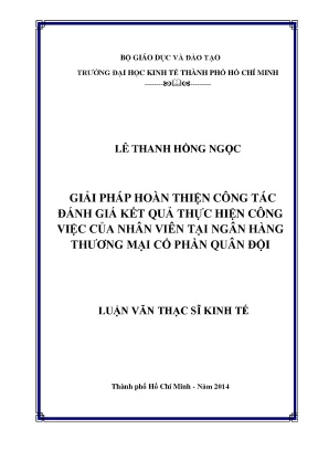Giải pháp nâng cao hiệu quả đánh giá nhân viên tại ngân