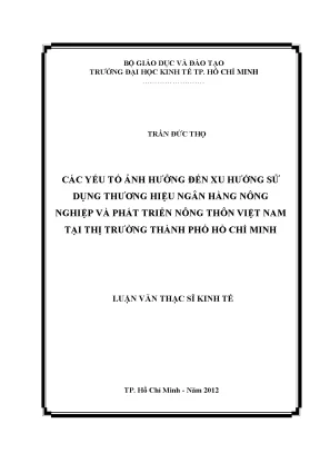Các yếu tố ảnh hưởng đến xu hướng sử dụng thương hiệu