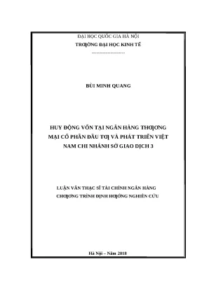 Huy Động Vốn Tại Ngân Hàng TMCP Đầu Tư Và Phát Triển