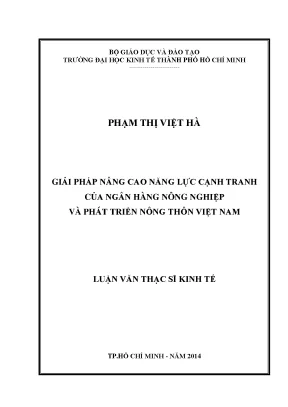 Giải pháp nâng cao năng lực cạnh tranh cho Agribank Việt Nam
