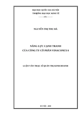 Năng Lực Cạnh Tranh Của Công Ty Cổ Phần Vinaconex 6: