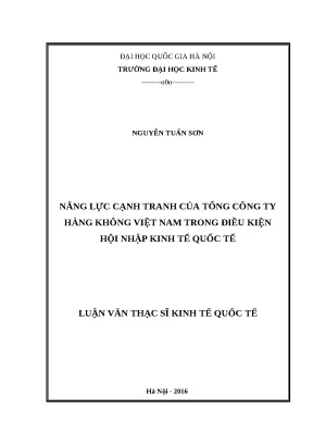 Luận văn: Năng lực cạnh tranh của Vietnam Airlines