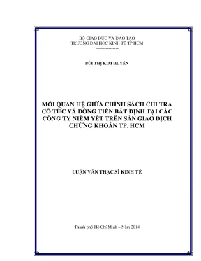 Luận văn: Chính sách cổ tức và Dòng tiền bất định (HOSE)