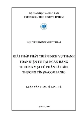 Giải pháp phát triển dịch vụ thanh toán điện tử tại